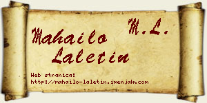 Mahailo Laletin vizit kartica